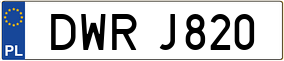 Trailer License Plate